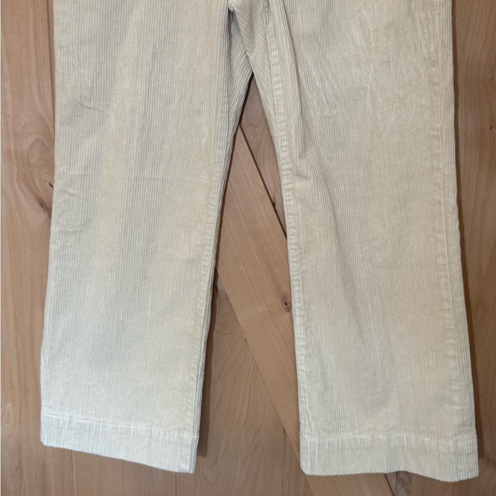 cabi Palm Beach Crop Wide Wale Corduroy Pants in Bone Sz 6 ButtonFly NWOT #4513 - Picture 4 of 10